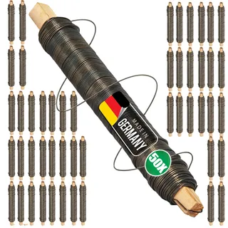 Novatool 50x Wickeldraht I geglüht I 0,65 mm I Draht zum Basteln I Basteldraht Floristendraht Blumendraht Bindedraht Biegedraht drehbinder rostfrei strohblumennadeln