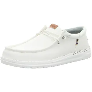 HEYDUDE Hey Dude Wally Funk Nylon Craft Herren, - Slip on Schuhe - Mokassin Stil, Stone White, 43 EU