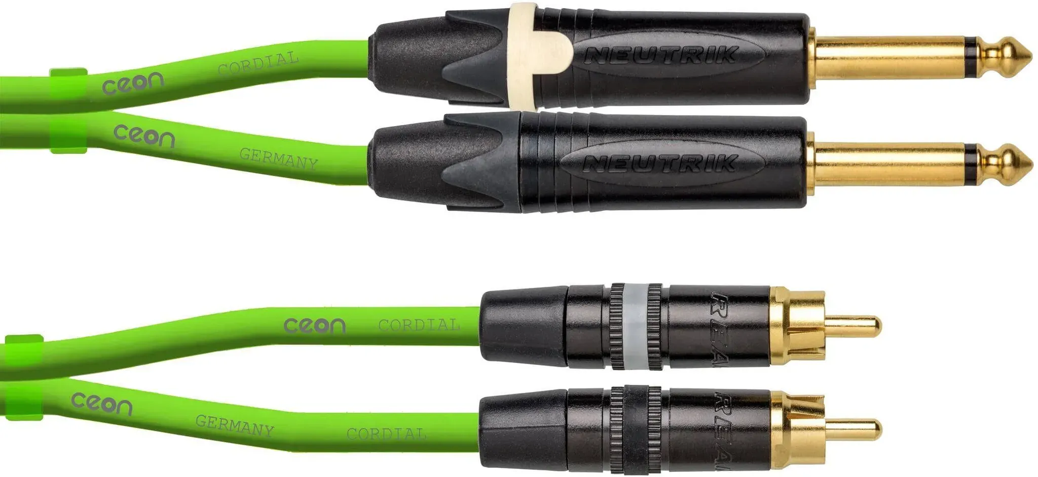 Cordial ENCORE CEON DJ PLUG-RCA 0,6 G, 0,6 m, REAN 2 x Cinch gold / NEUTRIK 2x Klinke 6,3