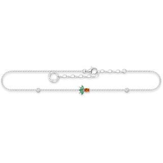 Thomas Sabo Damen Fußkette Ananas 925er Sterlingsilber mit Zirkonia, AK0022-166-7-L27V