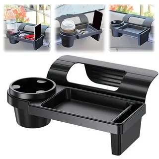 SURFOU Becherhalter Getränkehalter Auto Organizer Multifunktionale Aufbewahrungsbox, (Becherhalter Kaffeehalter Flaschenhalter Pommes Burger Cola Halter), Für Auto PKW LKW schwarz