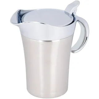 Sauciere, Doppelwandiger, Isolierter Thermo-Soßenkrug und Steak-Soßentopf aus Edelstahl 304 mit Klappdeckel für Soße, Sahne, Soße, Salatdressing (Große 750 ml)