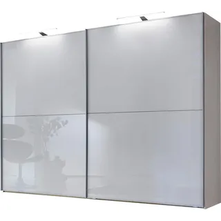 Wiemann »Orion, Kleiderschrank, Schrank, Wäscheschrank, mit Schiebetüren«, hochwertige Glasfront, variable Inneneinteilung, stilvolle Optik weiß