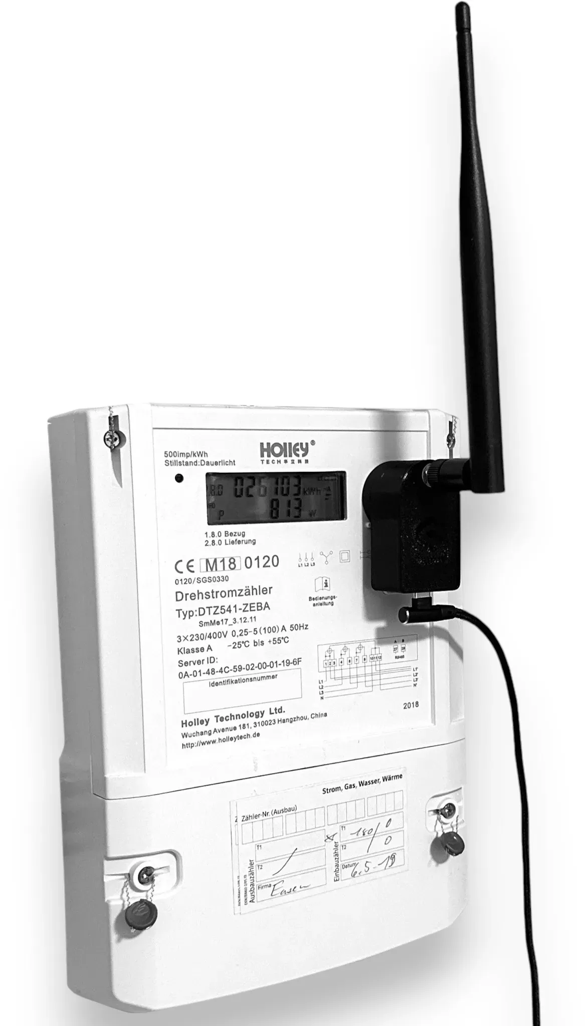 Lesekopf für digitale Stromzähler LoRa Funksender mit USB-Empfänger