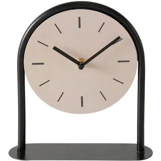 Boltze Tischuhr beige/schwarz H22cm aus Eisen