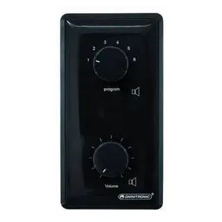 Omnitronic 80711092 Einbau ELA-Lautstärkeregler und -Programmwähler Schwarz