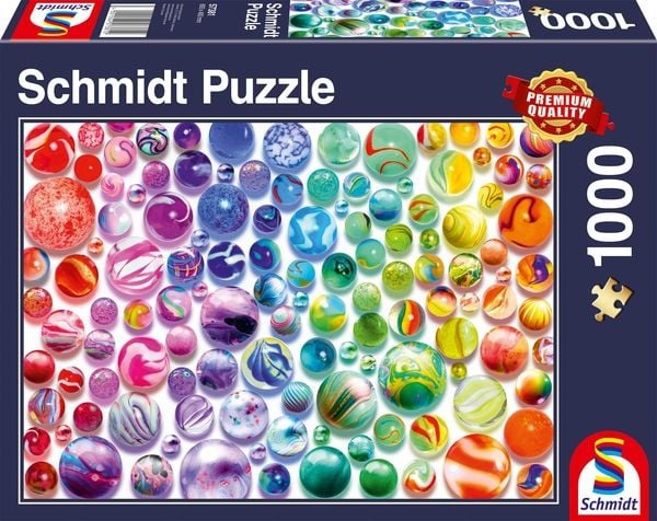 Schmidt 57381 - Regenbogen-Murmeln, Puzzle, 1000 Teile