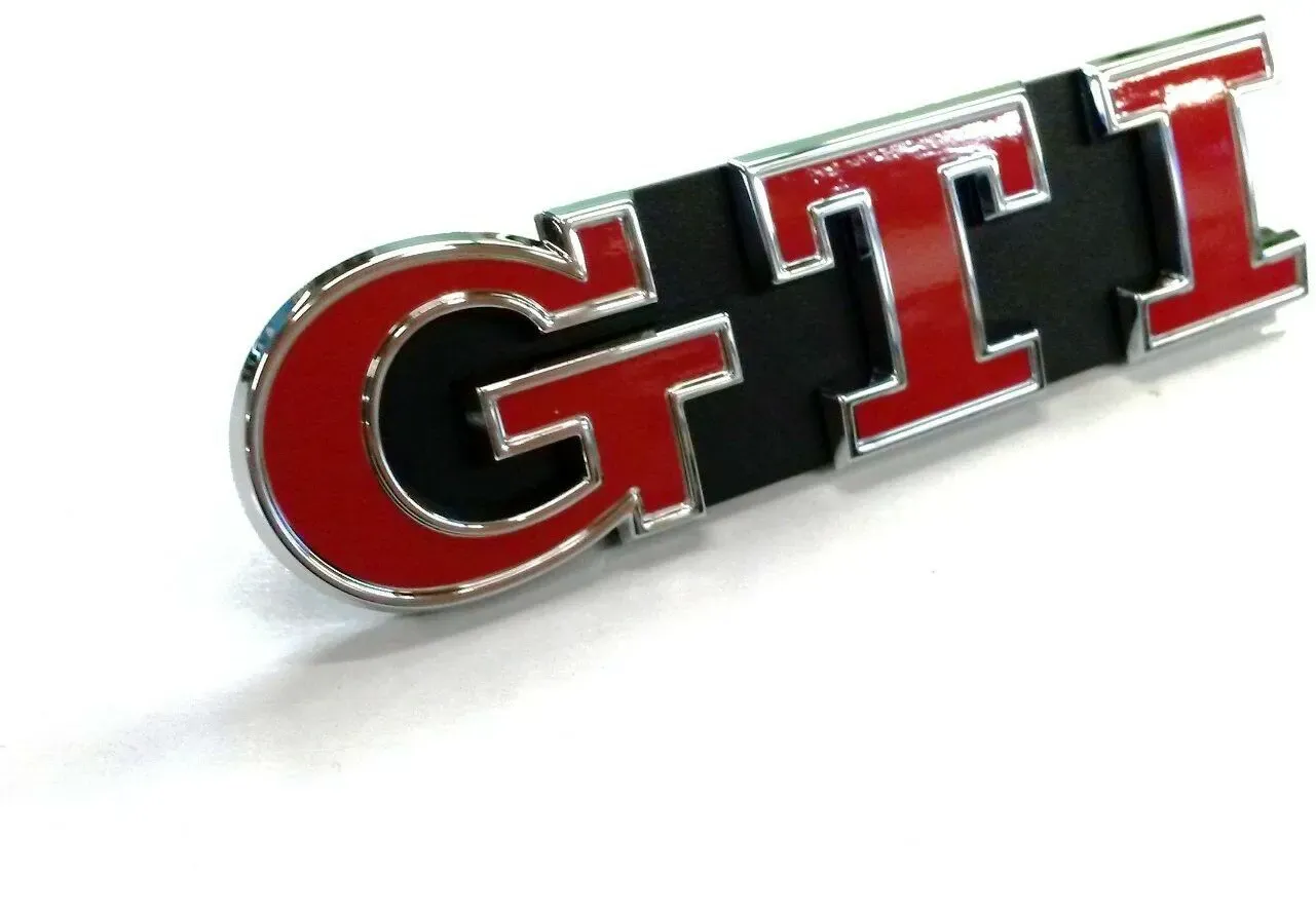 Volkswagen Golf 7 GTI Schriftzug - Chrom Emblem Rot Kühlergrill