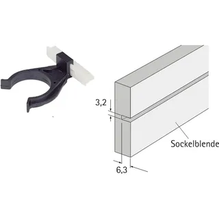 Hettich Clip Sockelblendenhalter für Sockelverstellfuß Korrekt