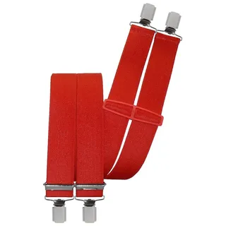 Harrys-Collection Herren günstiger Hosenträger mit vielen Motiven und Farben, Farben:rot - Einheitsgröße