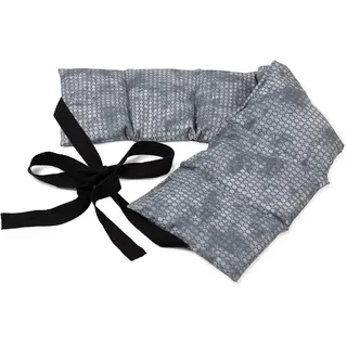Giraffenland Wärmekissen Bio-Dinkelkissen 7-Kammer mit Band 65x15cm – Wärmekissen - Bio Dinkel, Wärmekissen>Mikrowelle/Backofen, Kältekissen>Kühlschrank/Gefriertruhe blau|grau