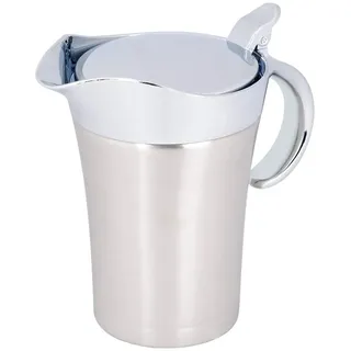 Sauciere, Doppelwandiger, Isolierter Thermo-Soßenkrug und Steak-Soßentopf aus Edelstahl 304 mit Klappdeckel für Soße, Sahne, Soße, Salatdressing (Große 750 ml)