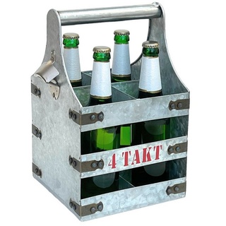 DanDiBo Ambiente Bierträger Metall mit Öffner Flaschenträger 4 Takt 96405 Flaschenöffner Flaschenkorb Männerhandtasche Männergeschenke