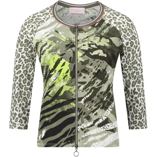 Betty Barclay Shirtjacke mit Rippenstruktur Khaki 48
