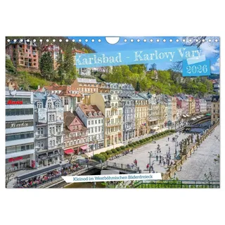 Calvendo Karlsbad/Karlovy Vary - Kleinod im Westböhmischen Bäderdreieck (Wandkalender 2026 DIN A4 quer), CALVENDO Monatskalender: Ein Spaziergang entlang der ... Karlovy Vary. im Zentrum (CALVENDO