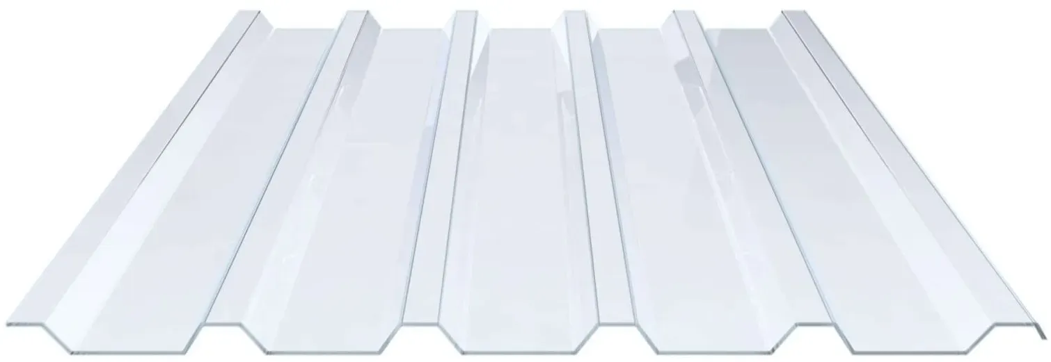 PVC Spundwandplatte | 207/35 | 1,50 mm | Klarbläulich | 3,50 m