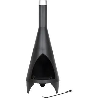 La Hacienda Colorado 160 Terrassenofen - Terrassenofen - Feuerstelle für entspannte Abende - Feuersäule Outdoor - Terrassenkamin - Gartenofen aus hochwertigem Stahl 60x60x160cm