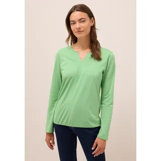 Tunikashirt CECIL, Damen, Gr. L (42), grün (fennel grün), Web, 100% Baumwolle, unifarben, normal normal, Rundhals, elastischer Bund, Shirts, aus reiner Baumwolle