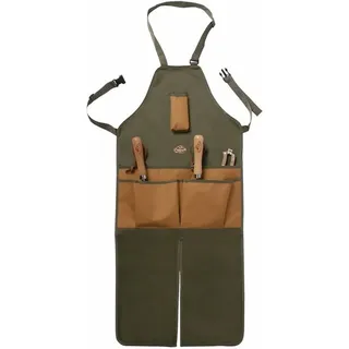 Esschert Design Gartenschürze Olivgrün - Braun lang mit geteilten Schurz
