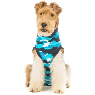 Suitical Recovery Suit Hund XL Baumwolle Blau Camouflage