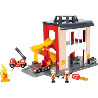 BRIO World Große Feuerwehr-Station mit Einsatzfahrzeug (33833)