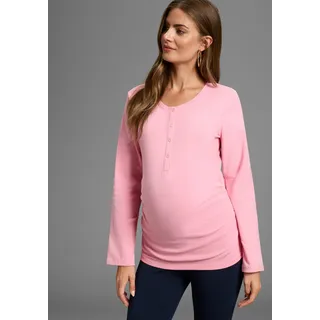 NEUN MONATE neun 9 monate Umstandsshirt in rosa/weiß | Gr.: 36/38,