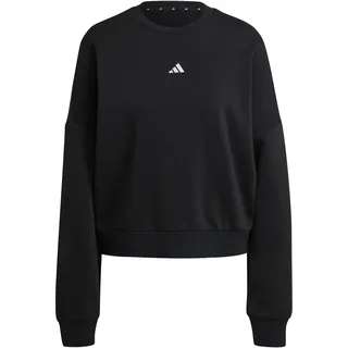 adidas Women's Essentials SMALL Logo Feel Cozy Relaxed FIT Sweatshirt, Black, XXL