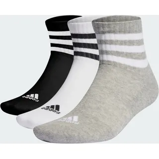 Adidas 3-Streifen Cushioned Sportswear Mid-Cut Sportsocken IC1318 - medium grey heather/white/black 40-42