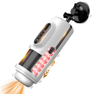 Masturbieren Sex Spielzeug für Männer Handfrei Elektrischer Masturbator Cup - Blowjob Melkmaschine mit Stoßen Saugen Vibrieren Erhitzen, Auto Male Sex Toy Stroker Penis Masturbation Vergnügen Vibrator