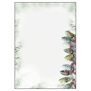 Sigel DP177 A4, 90g Christmas Garland", Weihnachtsbriefpapier aus nachhaltigem Papier für Weihnachtspost, Einladung, Menükarte