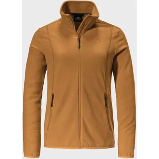 Fleecejacke SCHÖFFEL "Hiking Fleece Jk Style Ash WMS", Damen, Gr. 36, 4745, braun, Oberstoff: 100% Polyester, regular fit, hoch geschlossener Ausschnitt, Jacken