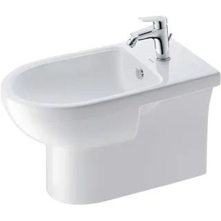 Duravit No. 1 Standbidet, mit Überlauf, Hahnlochbank, weiß,