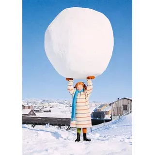 modern times Postkarte LUSTIG - Motiv: PL PIPPI MIT SCHNEEKUGEL, Anlass: Kindermotive Film, Künstler/Verlag: KARTENKOMBINAT ©AB Svensk Filmindustrie/I.Nilsson, Größe: A6