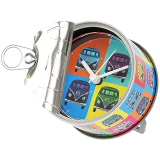 BRISA VW Collection - Volkswagen Tisch-Uhr, Magnet-Uhr, MyClock auch personalisierbar, Foto-Geschenk, VW-Fan-Sammler-Stück (Bulli Fronten/Multicolor)