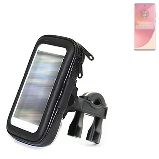 flat.design K-S-Trade Smartphone-Halterung für Motorola Edge (Fahrrad-Halterung Handy-Halterung Halter Lenkstange) schwarz