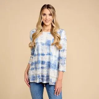 SCHIFFHAUER MUNICH® Shirt Rundhalausschnitt Georgette-Qualität figurumspielend