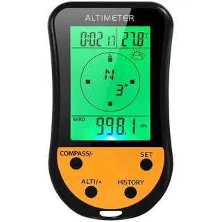 xisrens 8-in-1 Multifunktions-digitalhöhenmesser Mit Lcd-hintergrundbeleuchtung, Mini-höhenmesser, Barometer, Kompass,