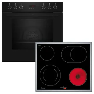 Neff Elektro-Herd-Set E2CCG6AK3 + M16SRF0L0), Kochgeräte-Set Keramik Elektrischer Ofen