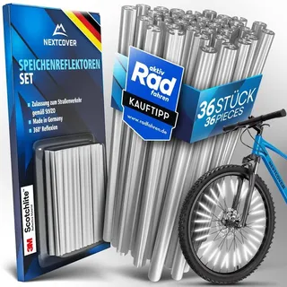 NEXTCOVER NEXTCOVER® Speichenreflektoren Fahrrad - Das Original - [3M Scotchlite] maximale Sichtbarkeit I StVZO zugelassene Speichen Reflektoren Fahrrad I Fahrrad Reflektoren I Alternative Katzenaugen Fahrrad