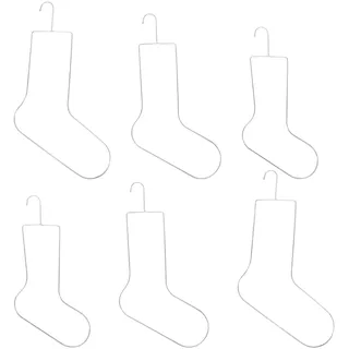 Angoily 6 Stück Sockenspanner 3 Größen Edelstahl Sockenbretter Größe Sockenblocker für Trocknen und Präsentieren von Handgestrickten und Gehäkelten Socken