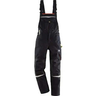 Terrax Herren Latzhose Workwear schwarz-Limette (58) - 58