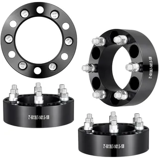 Vevor Spurverbreiterungen, 2 Zoll 6 x 5,5 Zoll Radadapter, 6 Radbolzen, geschmiedet, 108 mm Bohrung, nabenzentrische M14 x 1,5 Bolzen-Abstandshalter, passend für 88–23 Chevrolet, GMC und Cadillac