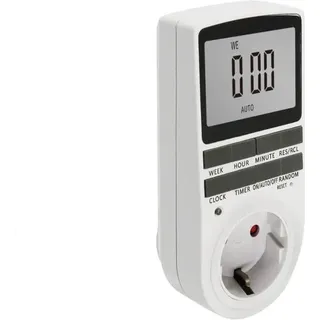 Zeitschaltuhr Steckdose, 24Std-Wochen Zeitschaltuhr Digital, LCD Stecker Timer Steckdose Schaltuhr mit 16 Timer-Programme, Countdown Zeitschalter