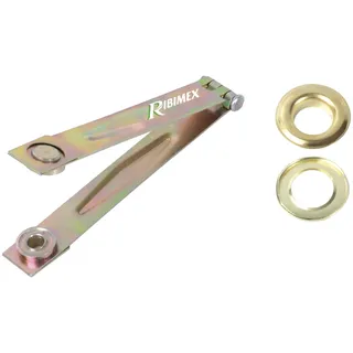 Ribitech 6301 Ösenzange für Plane, inkl. 50 Ösen, goldfarben