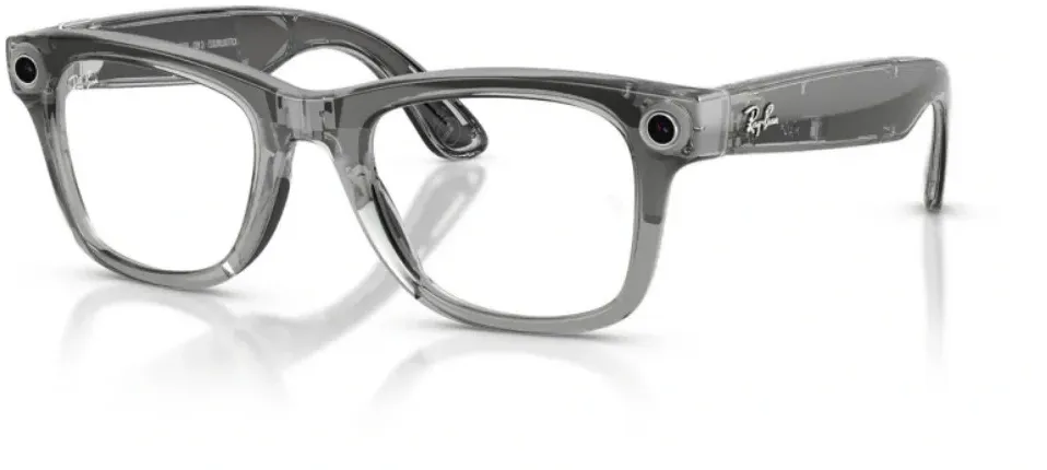 Brille Ray-Ban | META (Gen 2) Wayfarer Shiny Transparent Grey mit Transitions / 0RW4012 6840MF Limited Edition