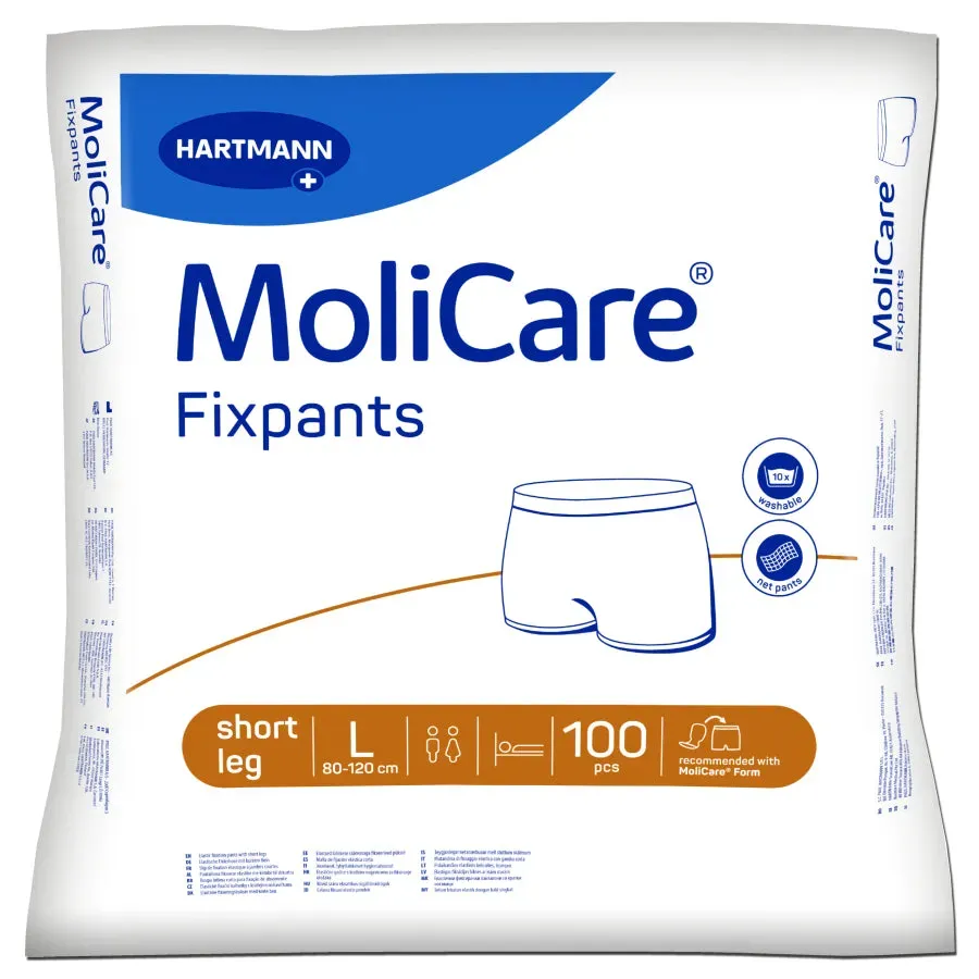 MoliCare Fixpants Gr. L Short Leg, Hüftumfang 80 - 120 cm, 100er Pack 4 x 100 = 400 Stück