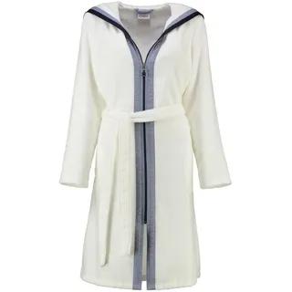 Cawö Damenbademantel 6598, Kurzform, Walkfrottier, Reißverschluss, Reißverschluss, Walkfrottier-Qualität weiß 40