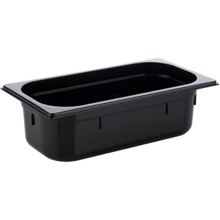 APS GN 1/3 Behälter aus Polycarbonat, Abmessungen 32,5 x 175 mm/Höhe 100 mm/Volumen 3,6 Liter, schwarz