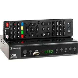 Cabletech DVB-T/C HEVC H.265 10bit Auflösung 1920x1080 Pixel Programmierung Aufnahme automatische Suche Ram Kanäle 512 MB DDR2