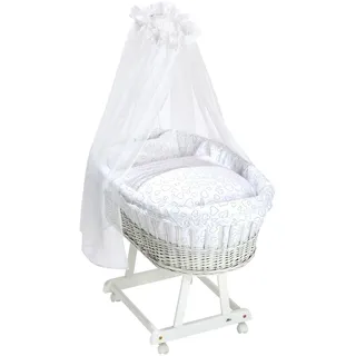 Alvi Stubenwagen mit Ausstattung Birthe 80x46 cm, weiss